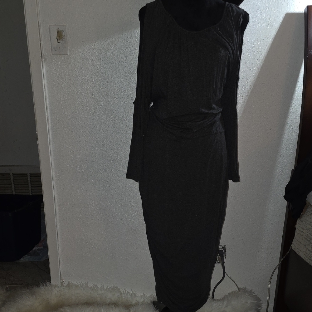 Vince Camuto Charcoal Long Sleeve Dress